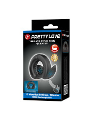 PRETTY LOVE - QUENTIN ANILLO PARA PENE CON ESTIMULADOR TESTICULAR