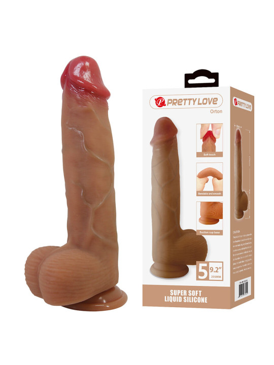 PRETTY LOVE - ORTON DILDO REALÍSTICO CON VENTOSA 23.5 CM -Ø- 4.9 CM
