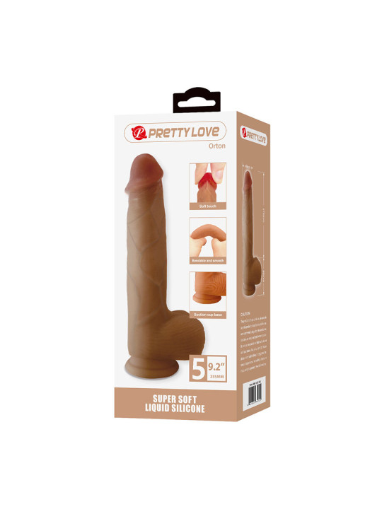 PRETTY LOVE - ORTON DILDO REALÍSTICO CON VENTOSA 23.5 CM -Ø- 4.9 CM