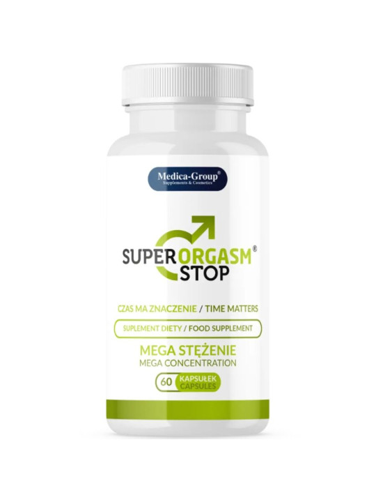 Super Orgasm Stop – Cápsulas Naturales para el Control de la Eyaculación y Mayor Resistencia Sexual