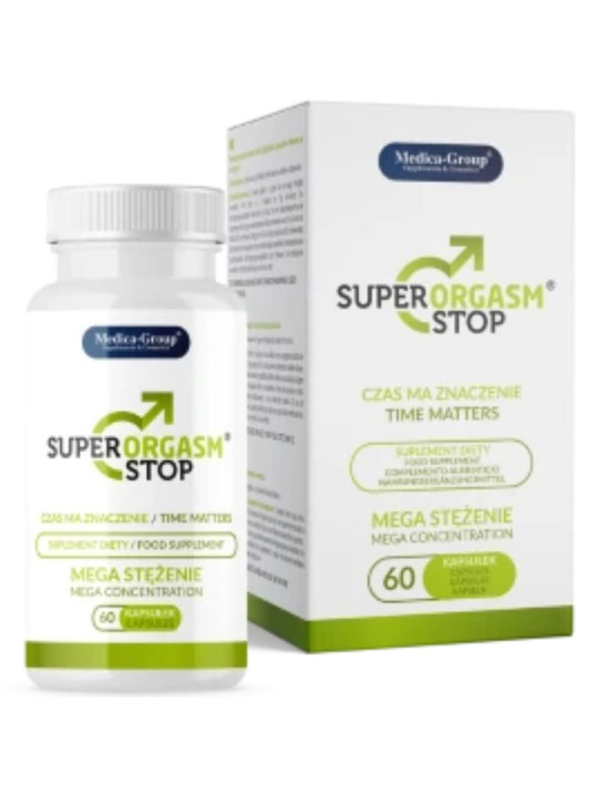 Super Orgasm Stop – Cápsulas Naturales para el Control de la Eyaculación y Mayor Resistencia Sexual