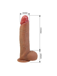 PRETTY LOVE - MENDEL DILDO REALÍSTICO CON VENTOSA 25.5 CM -Ø- 5.6 CM