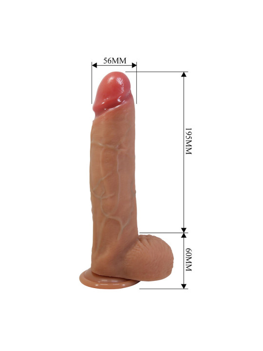 PRETTY LOVE - MENDEL DILDO REALÍSTICO CON VENTOSA 25.5 CM -Ø- 5.6 CM