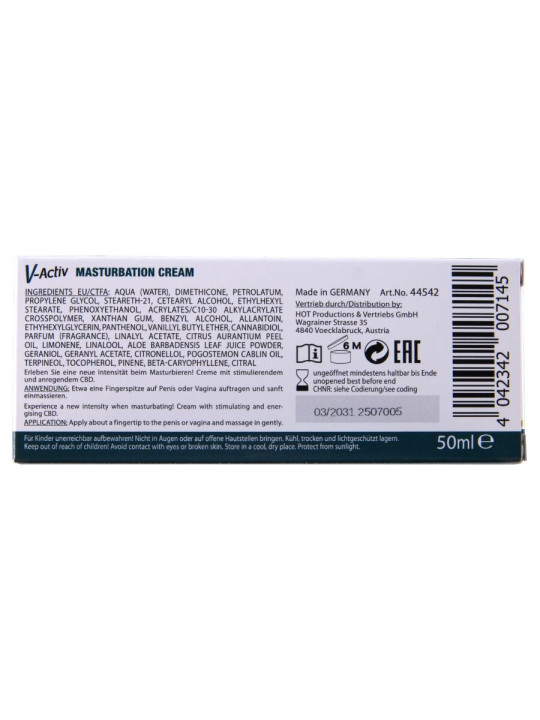 HOT - CREMA DE MASTURBACIÓN CON CBD - UNISEX 100 ML