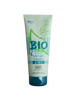 HOT - BIO MASSAGE & LUBRICANTE BASE AGUA 2 EN 1 200 ML