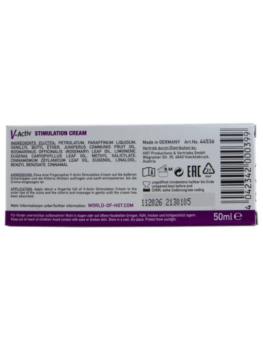 HOT - V-ACTIV CREMA ESTIMULANTE PARA MUJER 50 ML