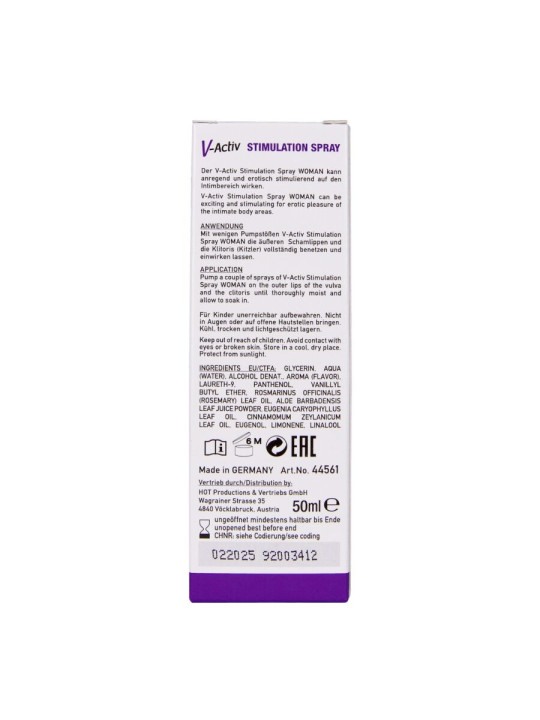 HOT - V-ACTIV SPRAY ESTIMULANTE PARA MUJER 50 ML
