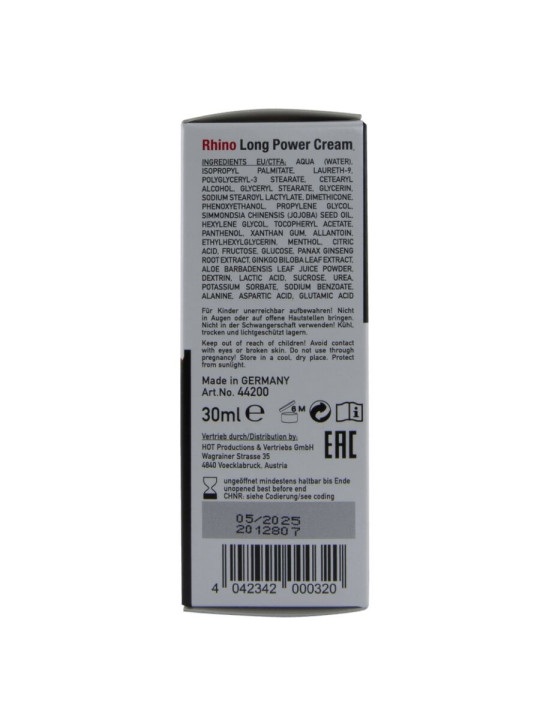 HOT - RHINO LONG POWER CREMA 30 ML