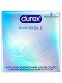 DUREX - PRESERVATIVOS INVISIBLE ULTRA FINO 3 UNIDADES
