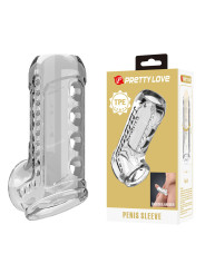 PRETTY LOVE - FUNDA PARA PENE TEXTURIZADA TRANSPARENTE