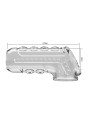 PRETTY LOVE - FUNDA PARA PENE TEXTURIZADA TRANSPARENTE