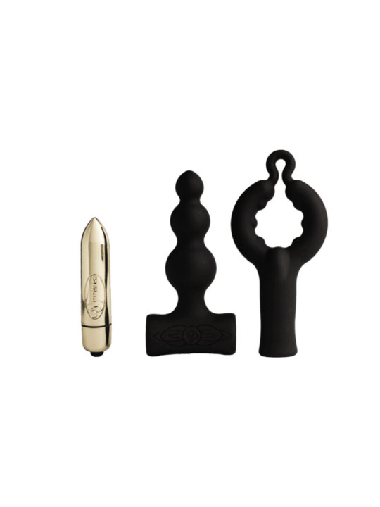 ROCKS- OFF - PETITE SENSATIONS BUBBLES PLUG ANAL VIBRADOR NEGRO