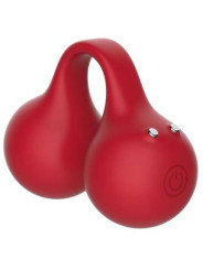 Snail Vibe Twinn cereza con el botón de encendido y los contactos de carga magnética