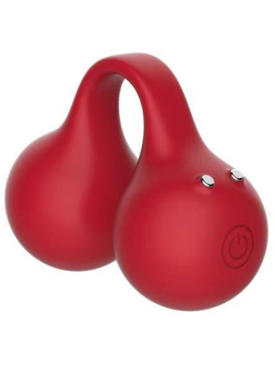 Snail Vibe Twinn cereza con el botón de encendido y los contactos de carga magnética