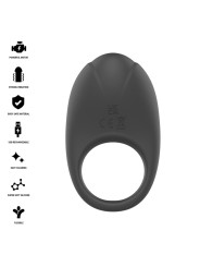 INTENSE - MERLOTTE ANILLO VIBRADOR CON ESTIMULACIÓN DE CLÍTORIS NEGRO