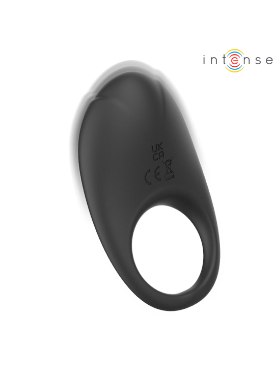 INTENSE - MERLOTTE ANILLO VIBRADOR CON ESTIMULACIÓN DE CLÍTORIS NEGRO