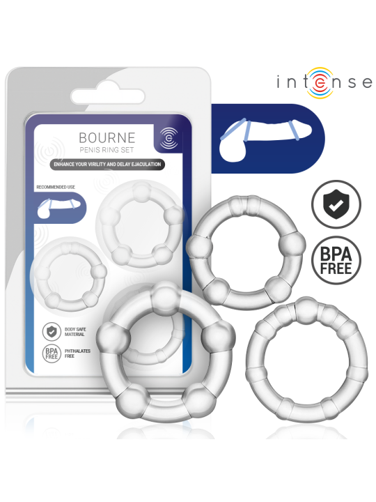 INTENSE - BOURNE SET DE 3 ANILLOS