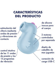SATISFYER - SEA PONY VIBRADOR & ESTIMULADOR AIR PULSE