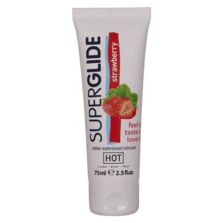 HOT Superglide: lubricante comestible de fresa 75 ml