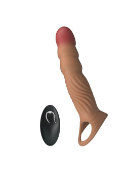 PRETTY LOVE - FUNDA PARA PENE TEXTURIZADA CON VIBRACIÓN Y CONTROL REMOTO