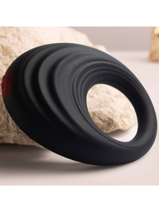 ROCKS- OFF - SPIRE ANILLO VIBRADOR PARA EL PENE NEGRO