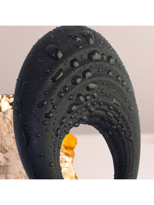 ROCKS- OFF - SPIRE ANILLO VIBRADOR PARA EL PENE NEGRO
