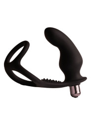 ROCKS- OFF - RO- ZEN RRO PLUG ANAL CON ANILLO VIBRADOR PARA EL PENE NEGRO