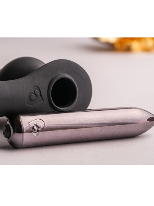 ROCKS- OFF - RO- ZEN RRO PLUG ANAL CON ANILLO VIBRADOR PARA EL PENE NEGRO