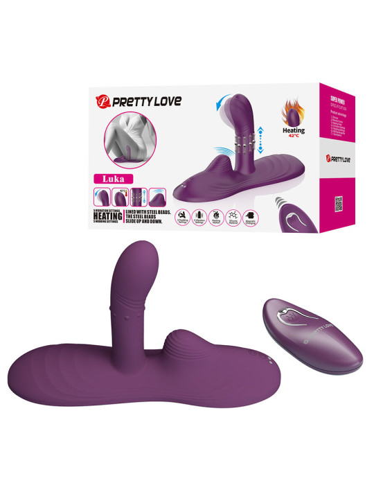 PRETTY LOVE - LUKA SIT-DOWN VIBRADOR CON EFECTO CALOR Y CONTROL REMOTO