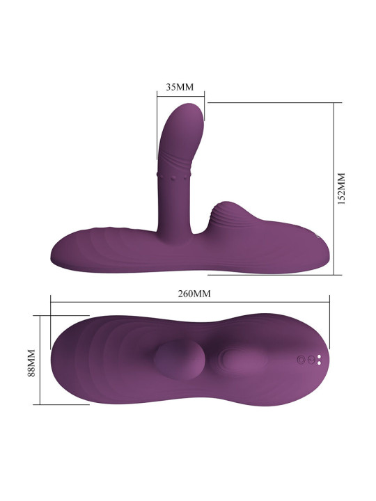 PRETTY LOVE - LUKA SIT-DOWN VIBRADOR CON EFECTO CALOR Y CONTROL REMOTO
