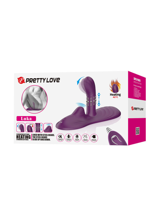 PRETTY LOVE - LUKA SIT-DOWN VIBRADOR CON EFECTO CALOR Y CONTROL REMOTO