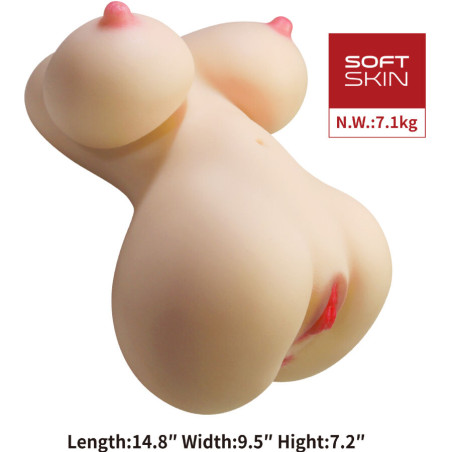 CRAZY BULL - FIONA TORSO FEMENINO REALISTA VAGINA Y ANAL 7.1 KG
