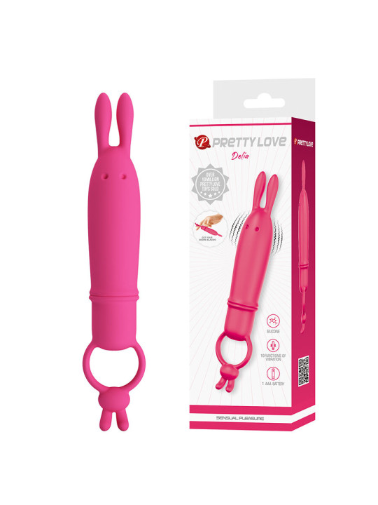 PRETTY LOVE - DELIA VIBRADOR RABBIT CON ANILLO DE SUJECIÓN