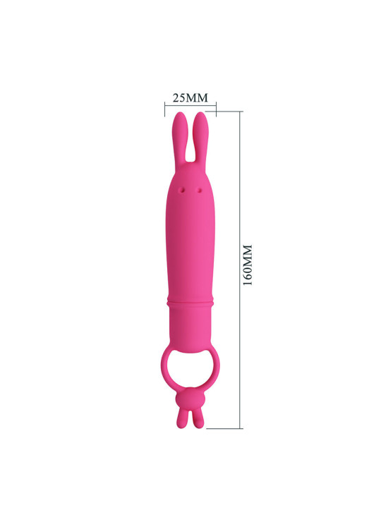 PRETTY LOVE - DELIA VIBRADOR RABBIT CON ANILLO DE SUJECIÓN