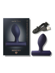 ROCKS-OFF - NOVA ORBITAL PREMIUM PLUG ANAL RECARGABLE 16 FUNCIONES AZUL