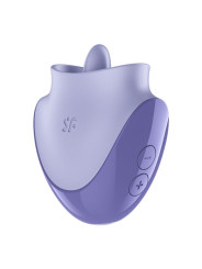 SATISFYER - TONGUE DANCER ESTIMULADOR CLITORIANO CON VIBRACIÓN Y PULSACIONES LILA