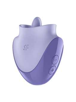 SATISFYER - TONGUE DANCER ESTIMULADOR CLITORIANO CON VIBRACIÓN Y PULSACIONES LILA