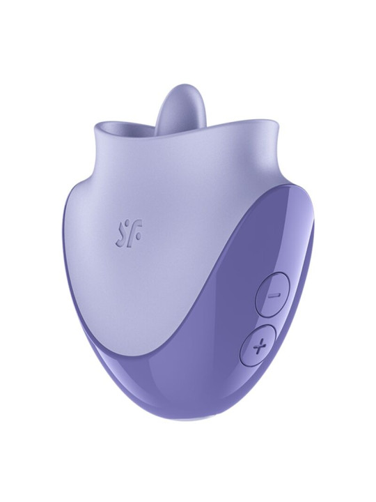 SATISFYER - TONGUE DANCER ESTIMULADOR CLITORIANO CON VIBRACIÓN Y PULSACIONES LILA