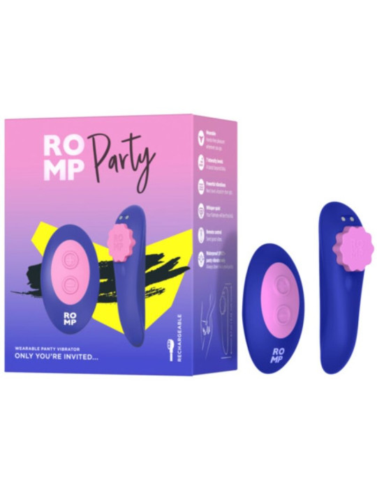 ROMP - PARTY PANTIE MAGNÉTICO VIBRADOR SILICONA CONTROL REMOTO