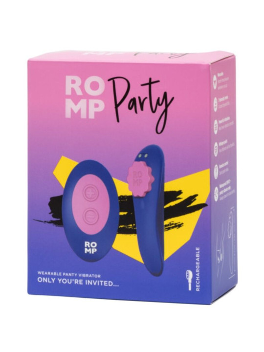 ROMP - PARTY PANTIE MAGNÉTICO VIBRADOR SILICONA CONTROL REMOTO