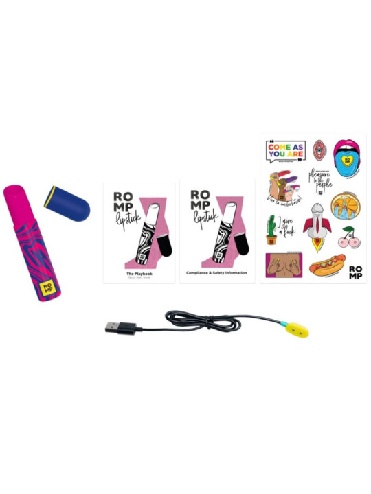 ROMP - LIPSTICK ESTIMULADOR DE CLÍTORIS PINTALABIOS 7 NIVELES