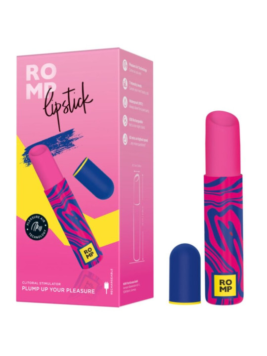 ROMP - LIPSTICK ESTIMULADOR DE CLÍTORIS PINTALABIOS 7 NIVELES