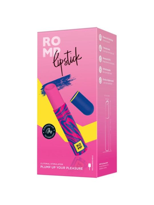 ROMP - LIPSTICK ESTIMULADOR DE CLÍTORIS PINTALABIOS 7 NIVELES