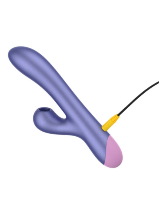 ROMP - PULSE VIBRADOR RABBIT DUAL PUNTO G AZUL ELÉCTRICO