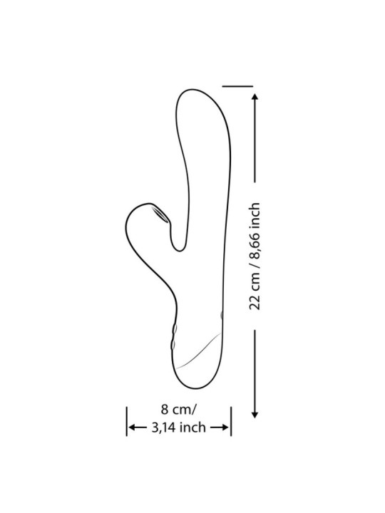 ROMP - PULSE VIBRADOR RABBIT DUAL PUNTO G AZUL ELÉCTRICO