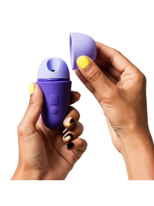 ROMP - FREE X ESTIMULADOR DE CLÍTORIS CON TAPA 10 NIVELES RECARGABLE MORADO