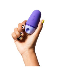 ROMP - FREE X ESTIMULADOR DE CLÍTORIS CON TAPA 10 NIVELES RECARGABLE MORADO
