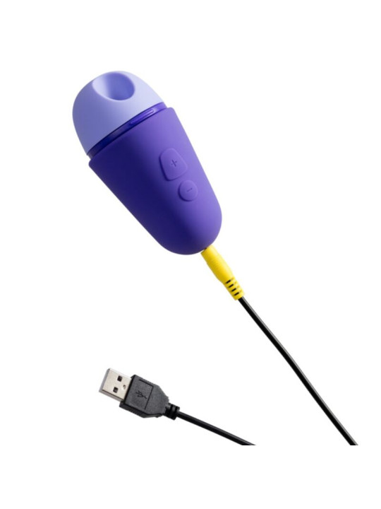 ROMP - FREE X ESTIMULADOR DE CLÍTORIS CON TAPA 10 NIVELES RECARGABLE MORADO