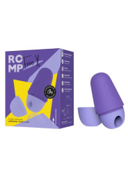 ROMP - FREE X ESTIMULADOR DE CLÍTORIS CON TAPA 10 NIVELES RECARGABLE MORADO