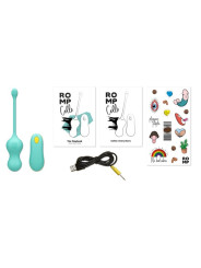 ROMP - CELLO HUEVO VIBRADOR MULTIFUNCIÓN TURQUESA CONTROL REMOTO